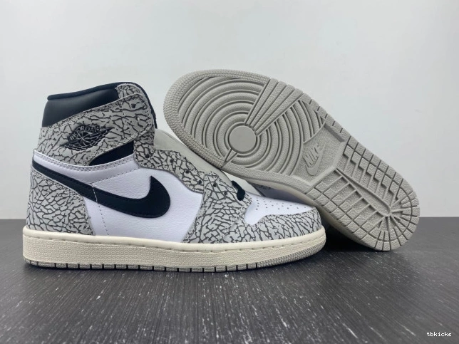 Reps TBK DZ5485-052 Cement 1 High Air Jordan White OG 0821